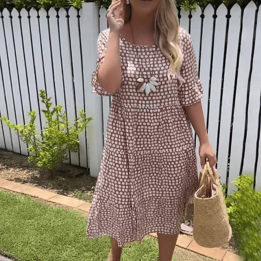 Kylie | Sable Short-Sleeve Midi Dress