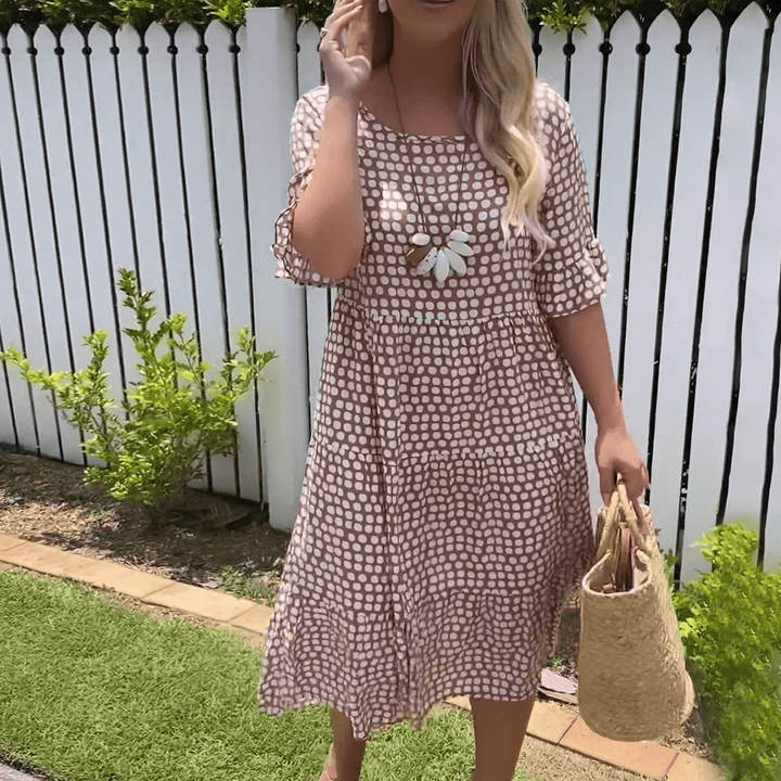 Kylie | Sable Short-Sleeve Midi Dress