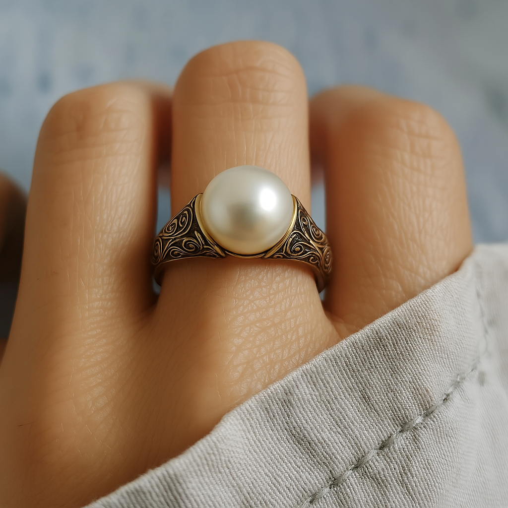 Susan | Vintage Pearl Golden Ring