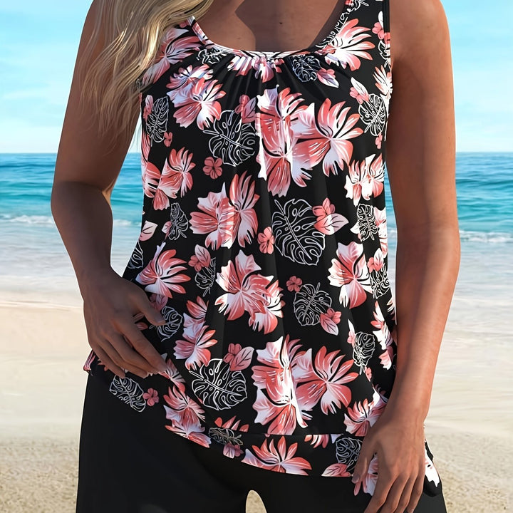 Chloe | Floral Print Tankini Set