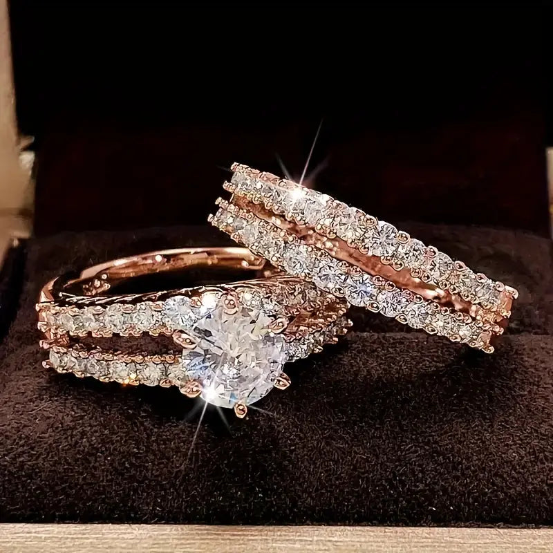 Susan | Eternal Radiance Ring Set | Gold