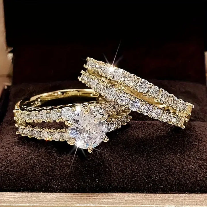 Susan | Eternal Radiance Ring Set | Gold