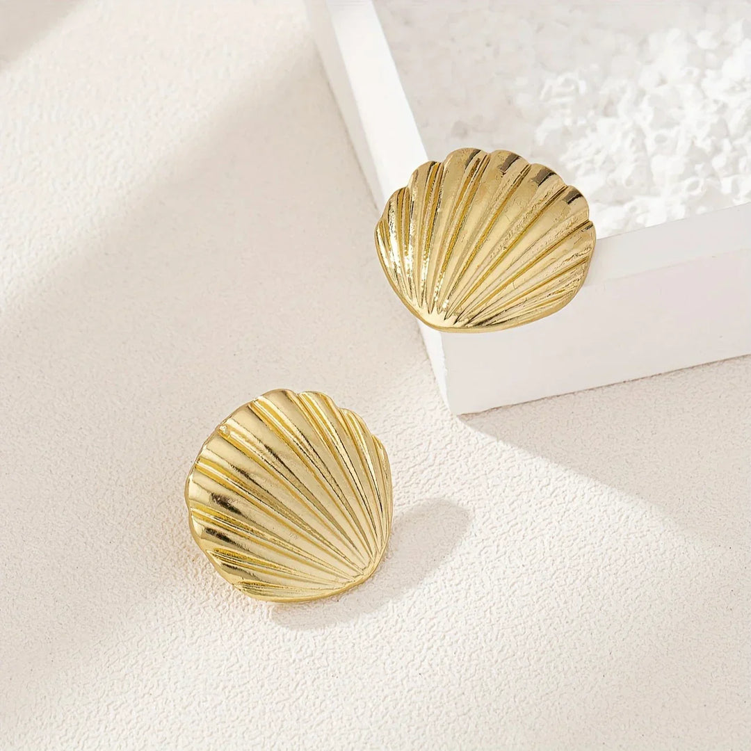 Waterproof Bohemian Gold Shell Earrings