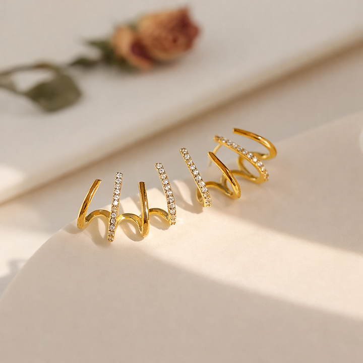 Evi | Spiral Ear Cuff Earrings