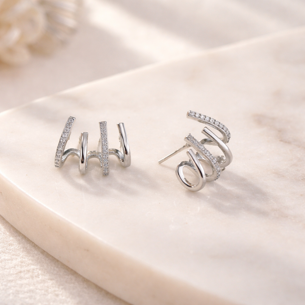 Evi | Spiral Ear Cuff Earrings