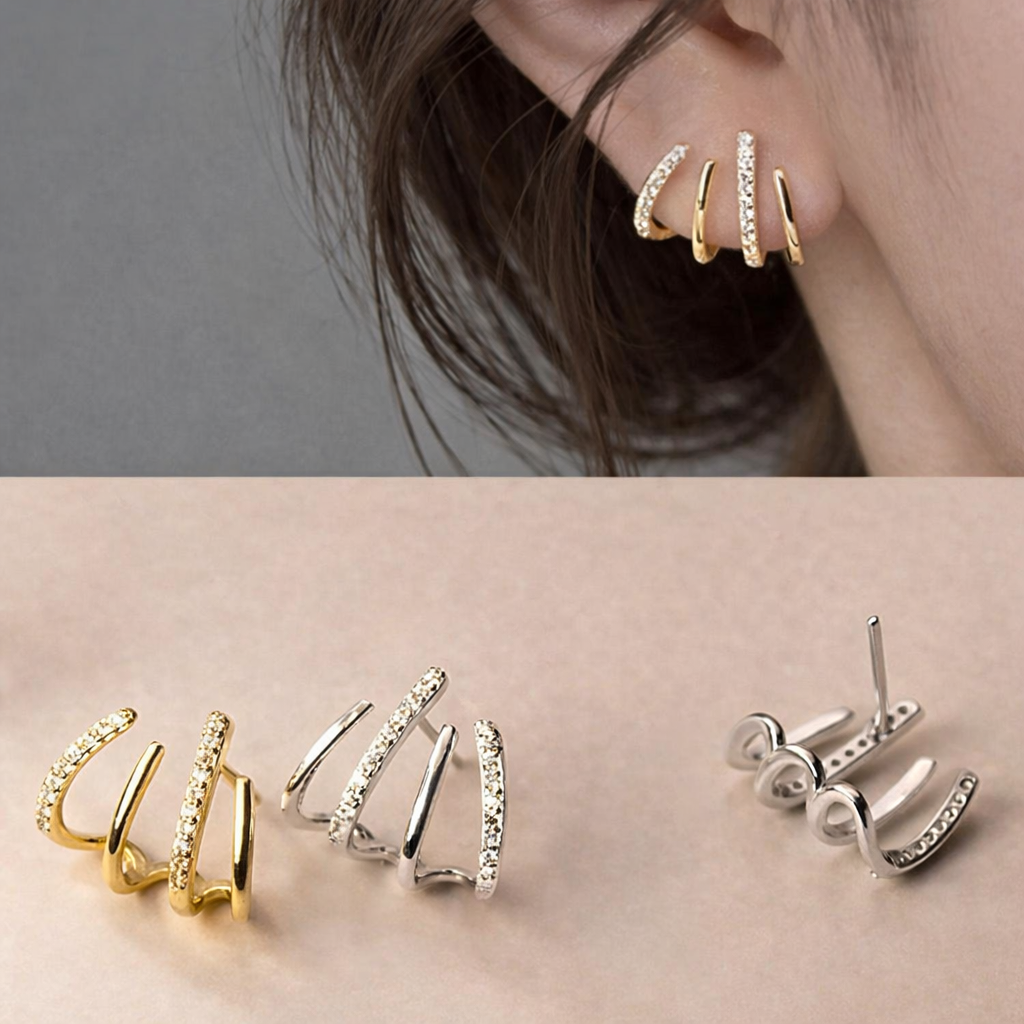 Evi | Spiral Ear Cuff Earrings