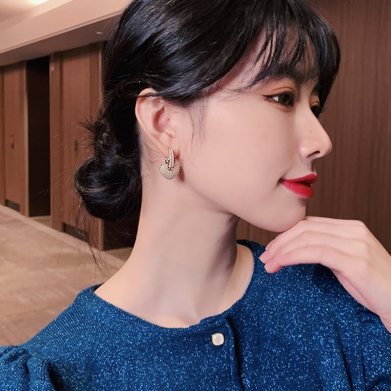 Love Pearls Gold Earrings