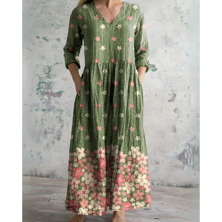 Emma | Vintage Floral Maxi Dress