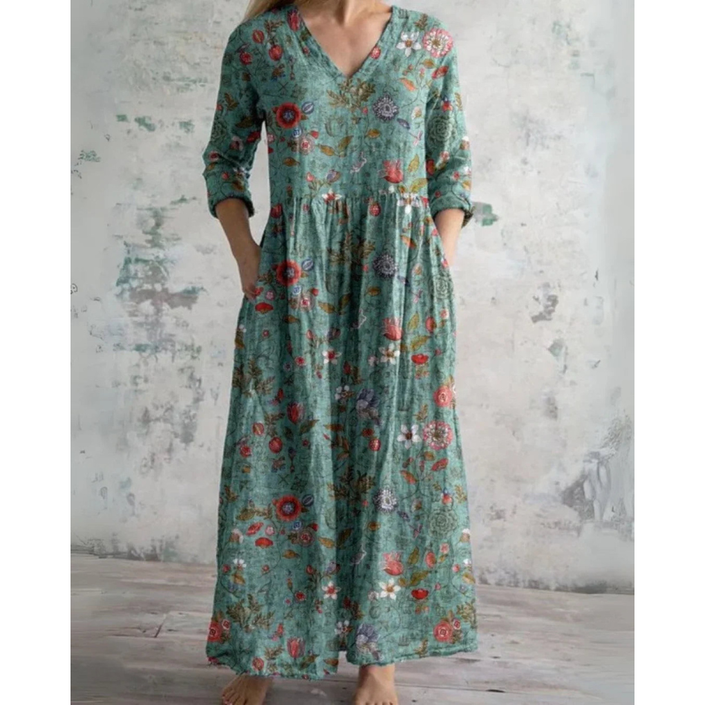 Emma | Vintage Floral Maxi Dress