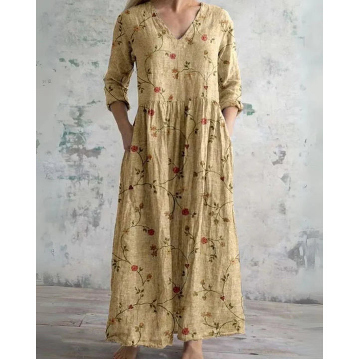 Emma | Vintage Floral Maxi Dress