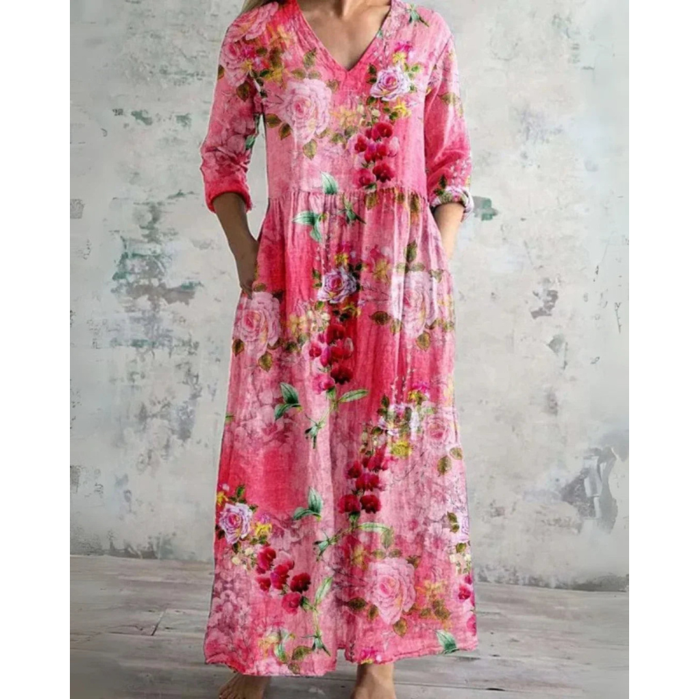 Emma | Vintage Floral Maxi Dress