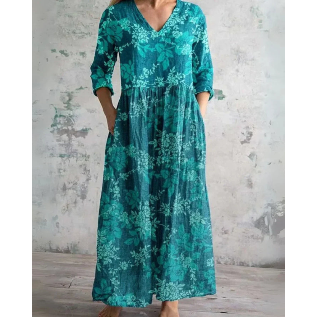 Emma | Vintage Floral Maxi Dress
