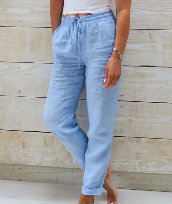 Ruby | Cotton Linen Casual Trousers