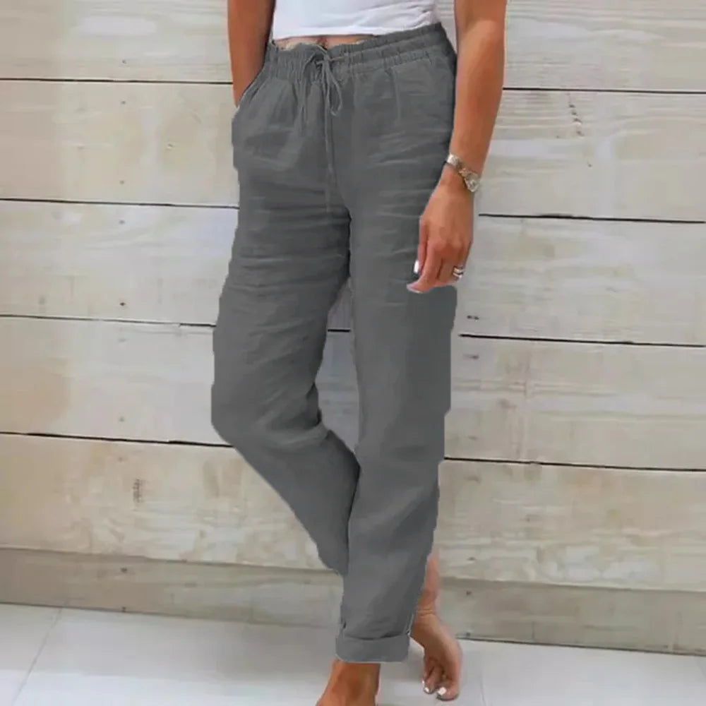 Ruby | Cotton Linen Casual Trousers