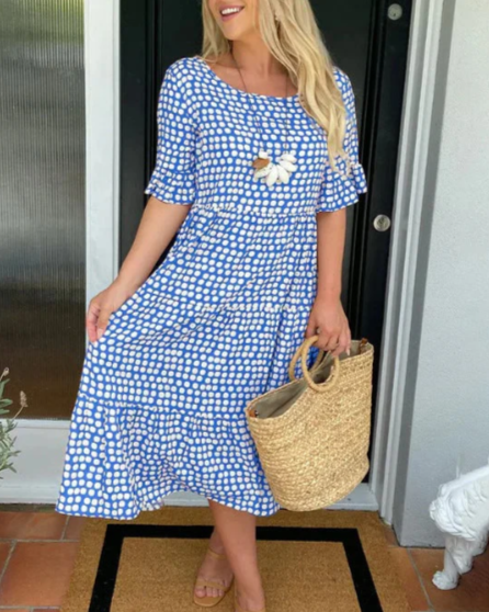 Kylie | Sable Short-Sleeve Midi Dress