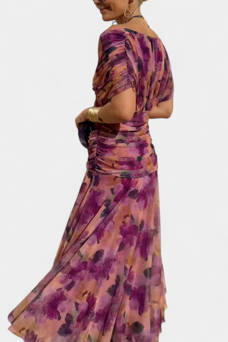 Jinky | V-Neck Floral Maxi Dress