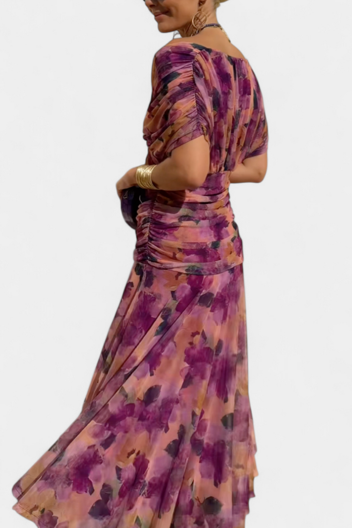 Jinky | V-Neck Floral Maxi Dress