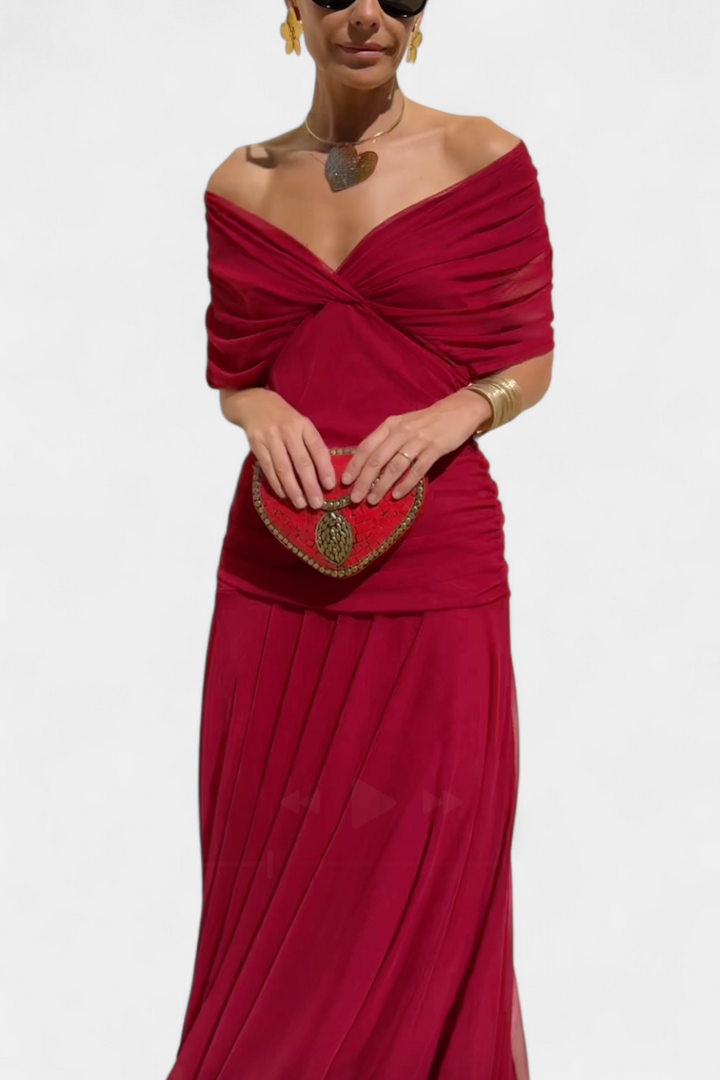 Jinky | V-Neck Floral Maxi Dress