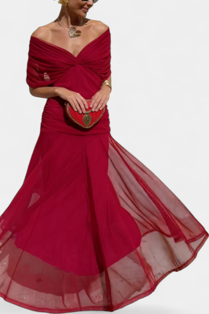 Jinky | V-Neck Floral Maxi Dress
