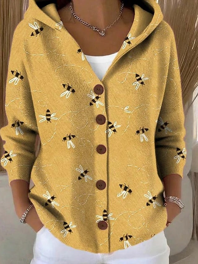 Ellen | Cozy Long Cardigan with Artistic Design