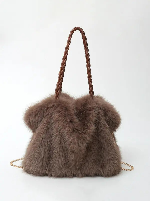 Sophie | Plush Velvet Shoulder Tote