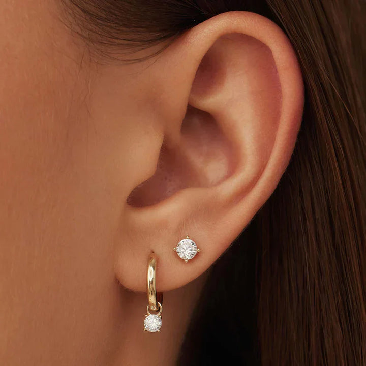 Larmes de Lune Stone Earrings Set | Golden