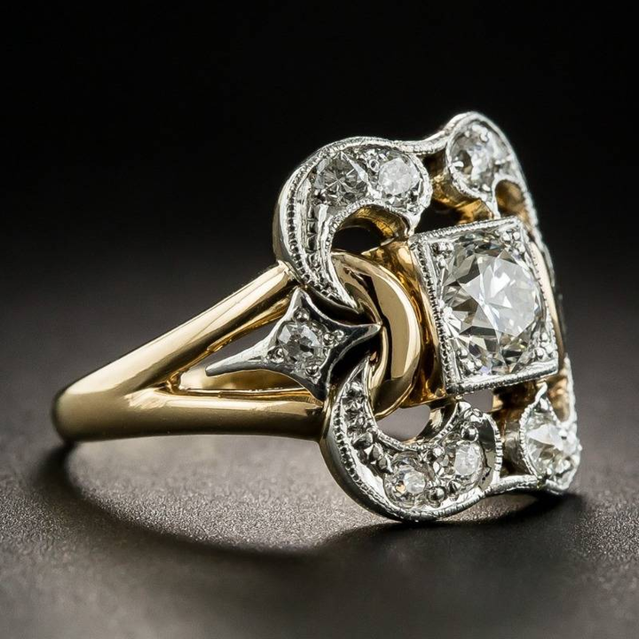 Donna | Vintage Zirconia Gold Ring
