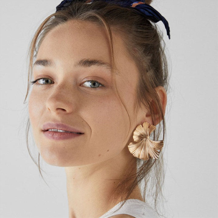 Vintage Ginkgo Biloba Earrings