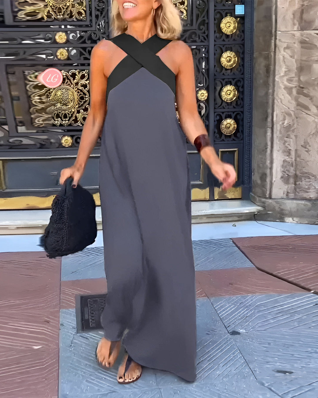 Ruby | Breathable Comfortable Crossed Maxi Dress