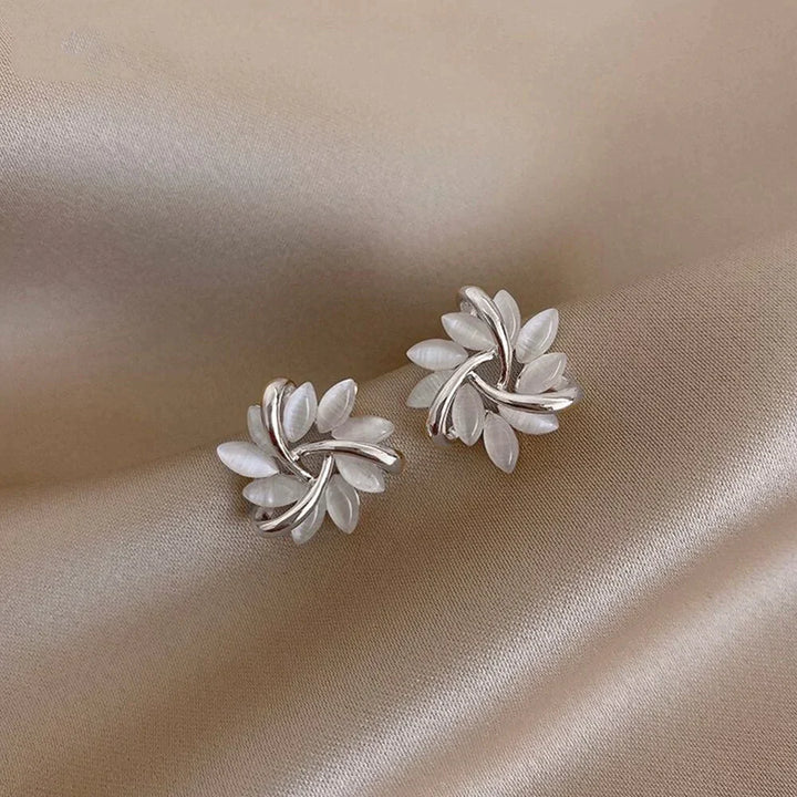 Elegant Nut Earrings in Gold and Silver