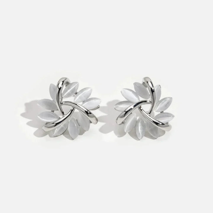 Elegant Nut Earrings in Gold and Silver